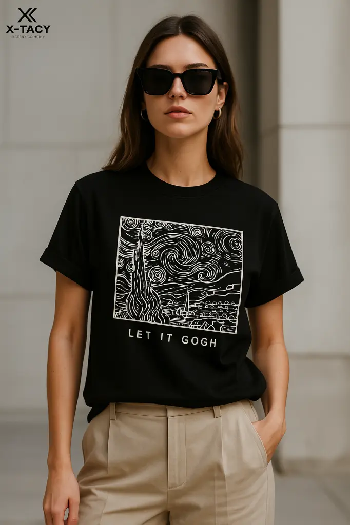 Let It Gogh | Black Oversize T-shirt 